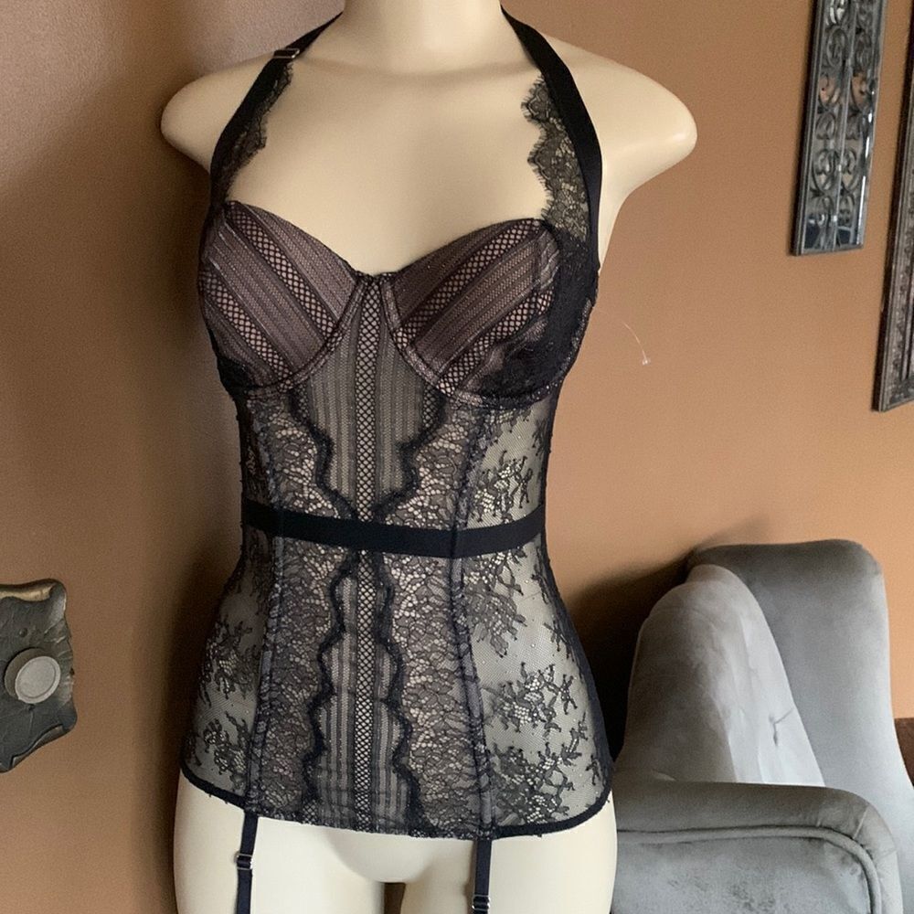 Victoria’s Secret Bra Babydoll Corset Lingerie Teddy Nightgown Intimates black